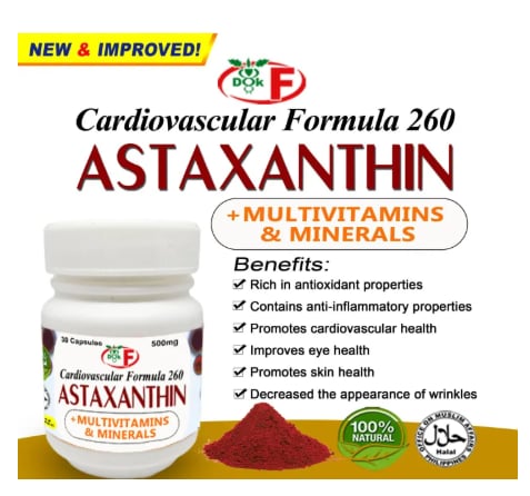 CARDIOVASCULAR FORMULA 260 ASTAXANTHIN CAPSULES
