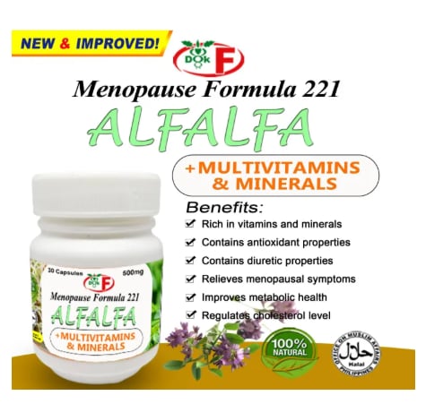 MENOPAUSE FORMULA 221 ALFALFA EXTRACT CAPSULES