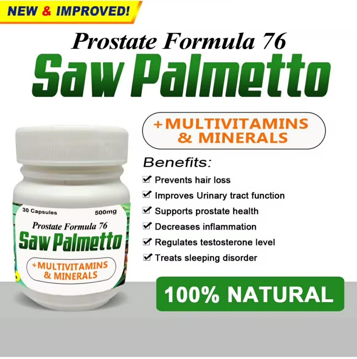 PROSTATE FORMULA 76 SAW PALMETTO 30 CAPSULES + Multivitamins & Minerals