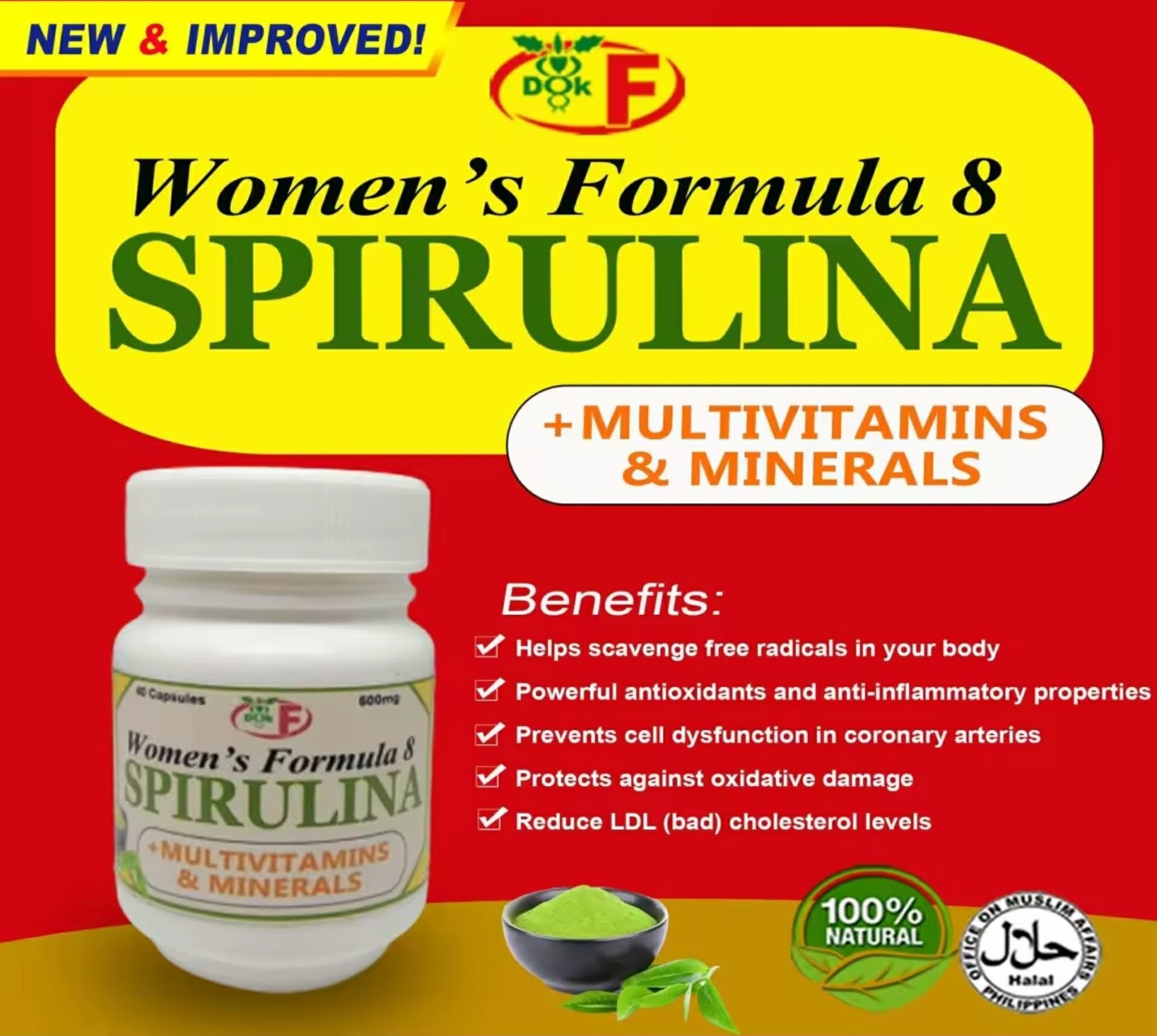 Women's Formula 8 Spirulina + Multivitamins & Minerals